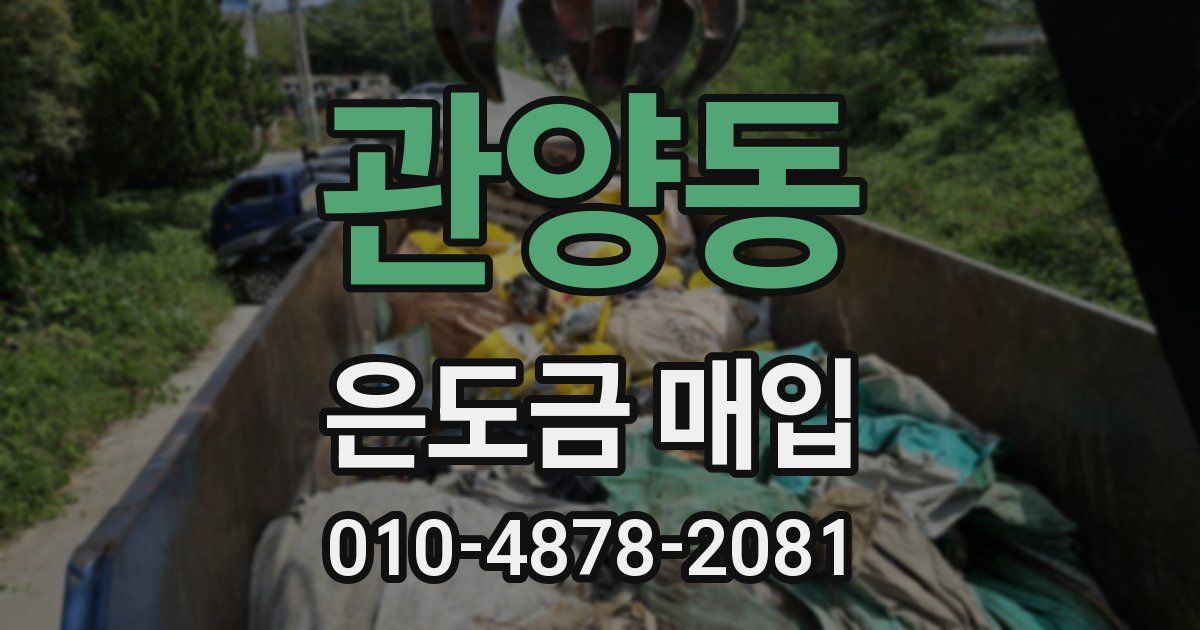 관양동 은도금 매입