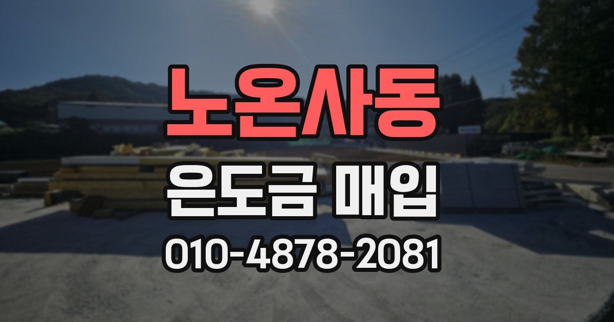 노온사동 은도금 매입