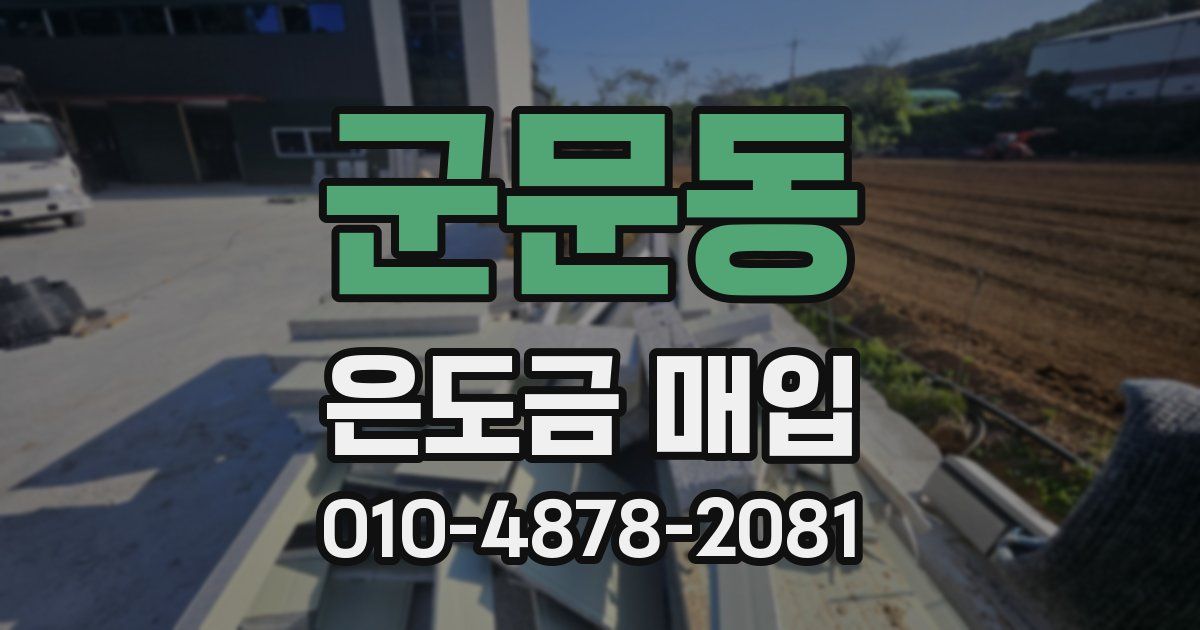군문동 은도금 매입