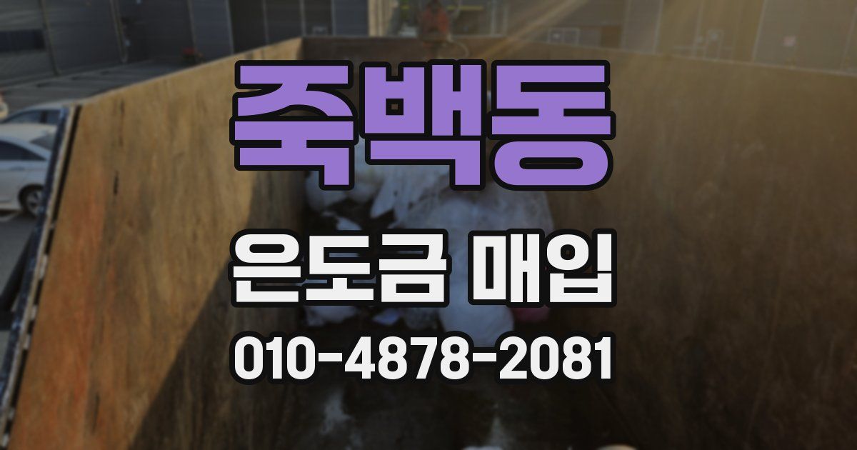 죽백동 은도금 매입