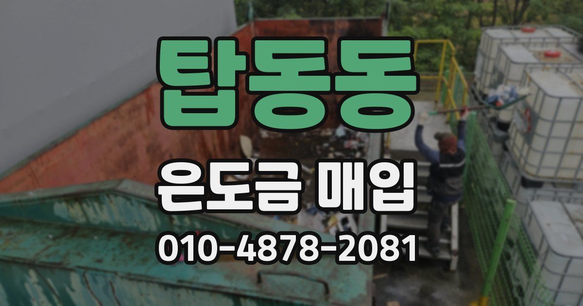 탑동동 은도금 매입
