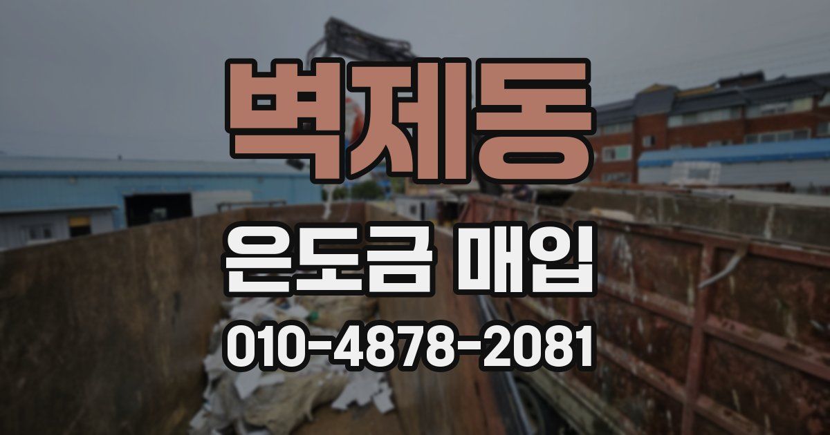 벽제동 은도금 매입