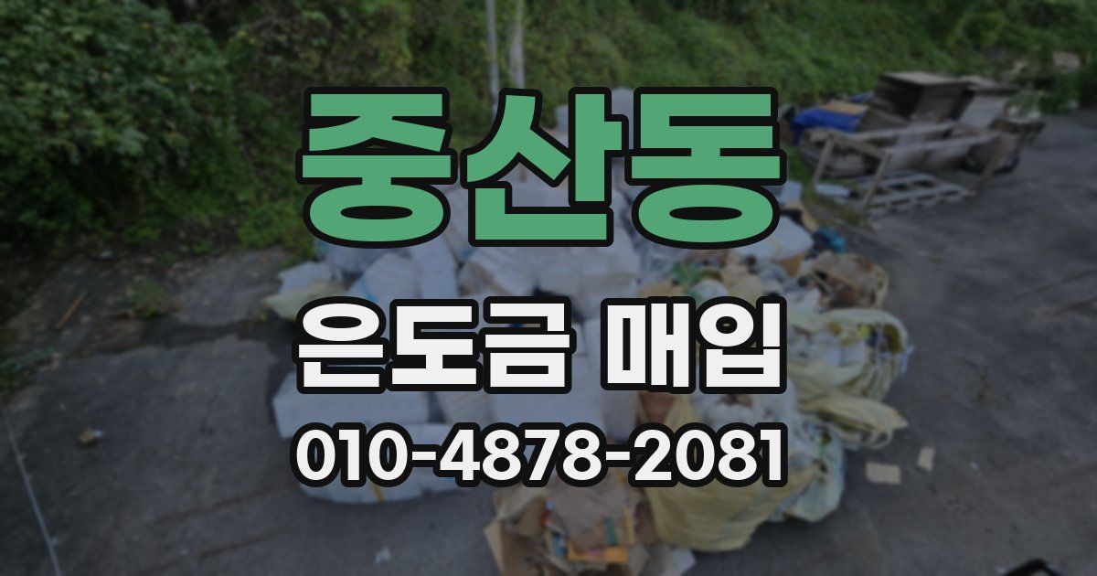 중산동 은도금 매입