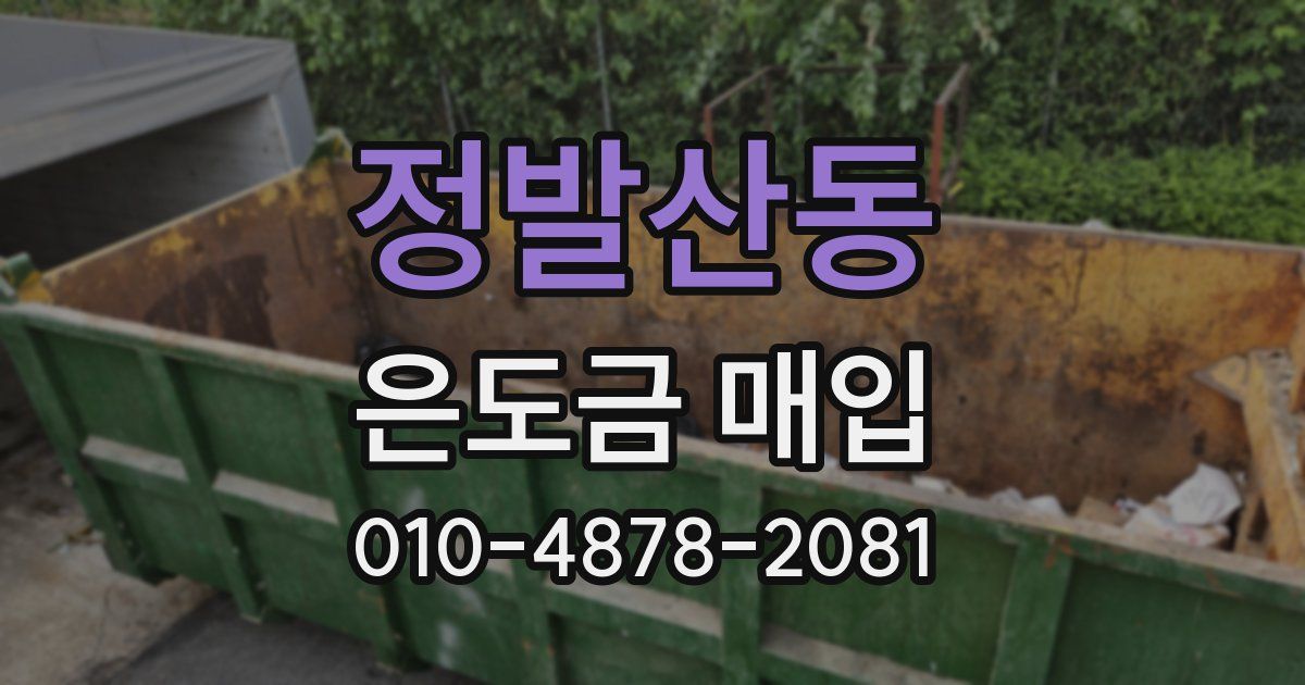 정발산동 은도금 매입