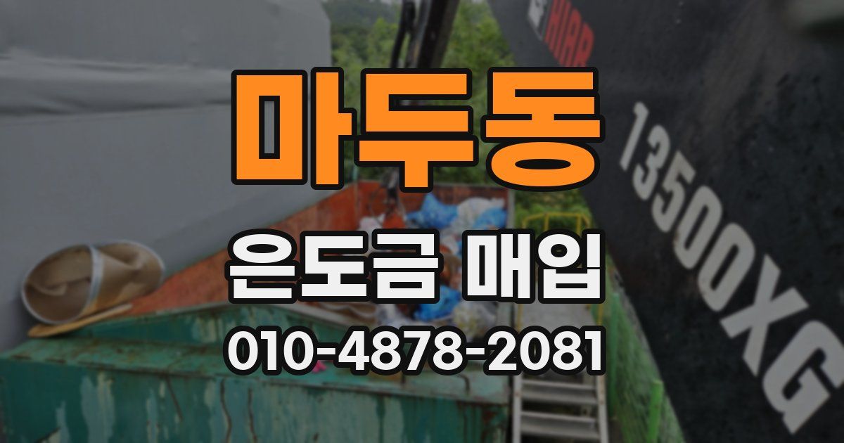 마두동 은도금 매입