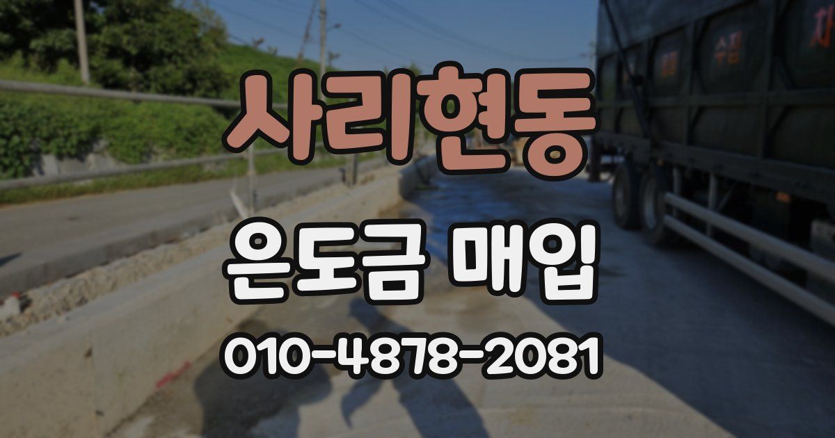 사리현동 은도금 매입