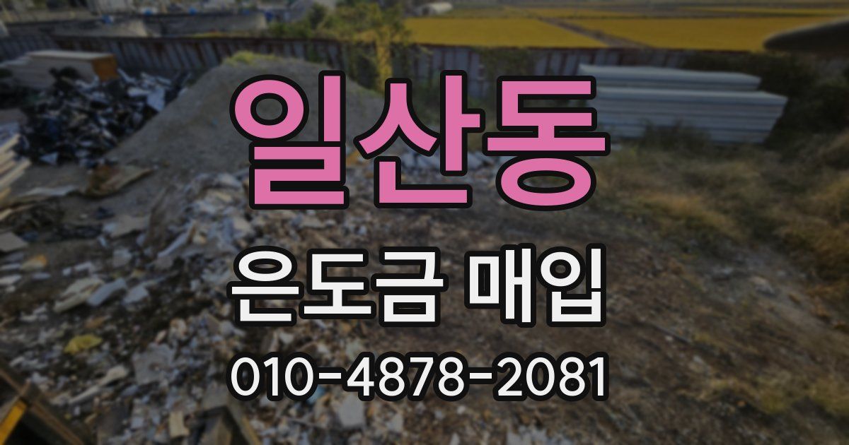일산동 은도금 매입