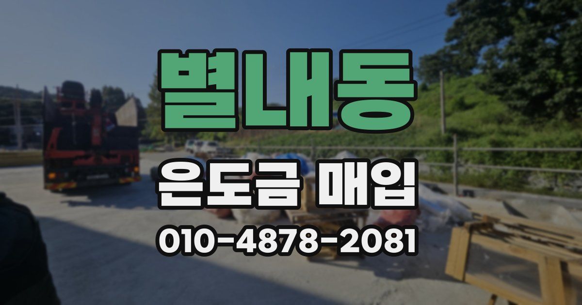 별내동 은도금 매입