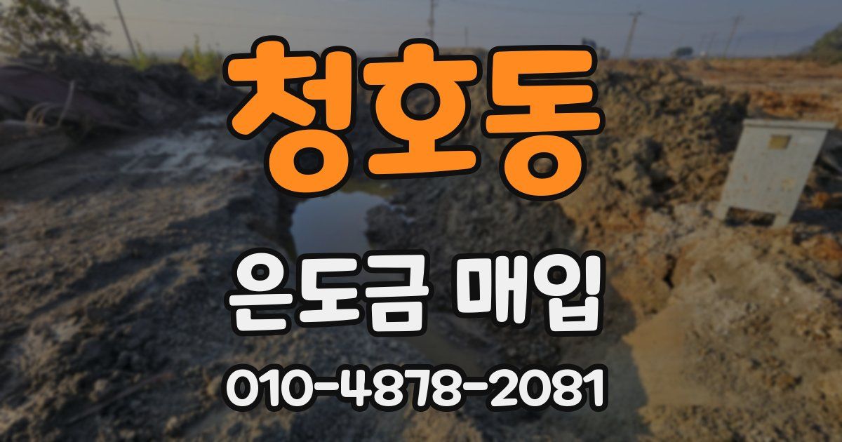 청호동 은도금 매입