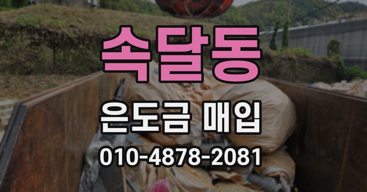 속달동 은도금 매입