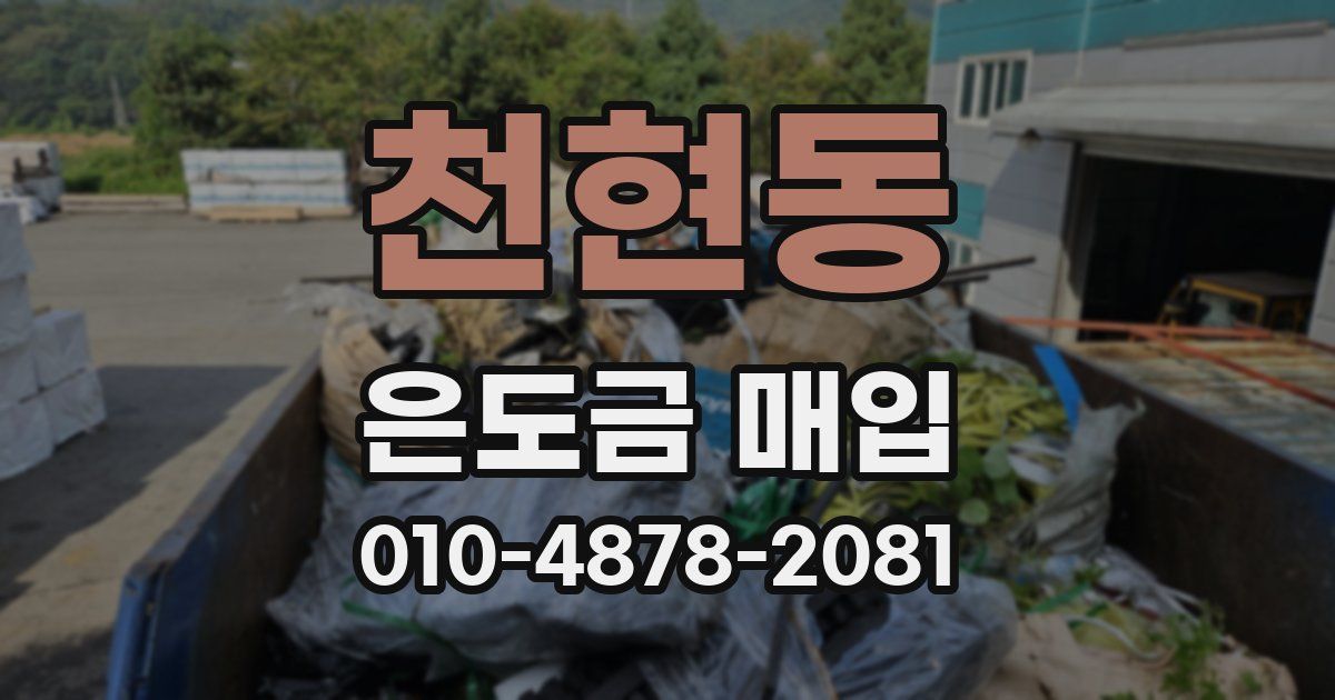 천현동 은도금 매입