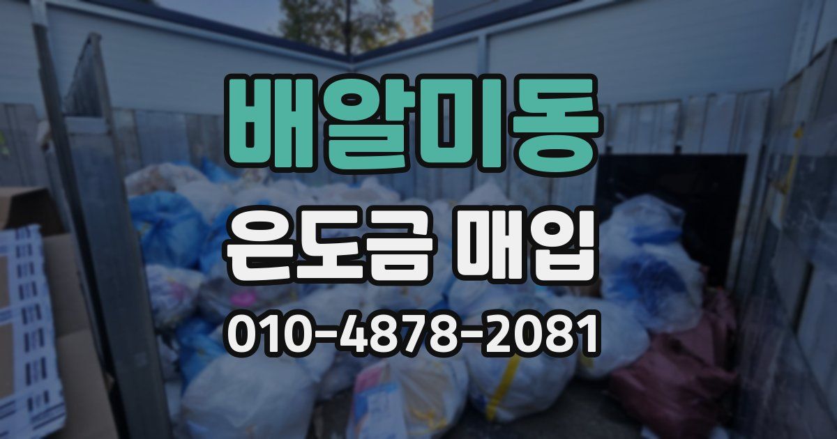 배알미동 은도금 매입