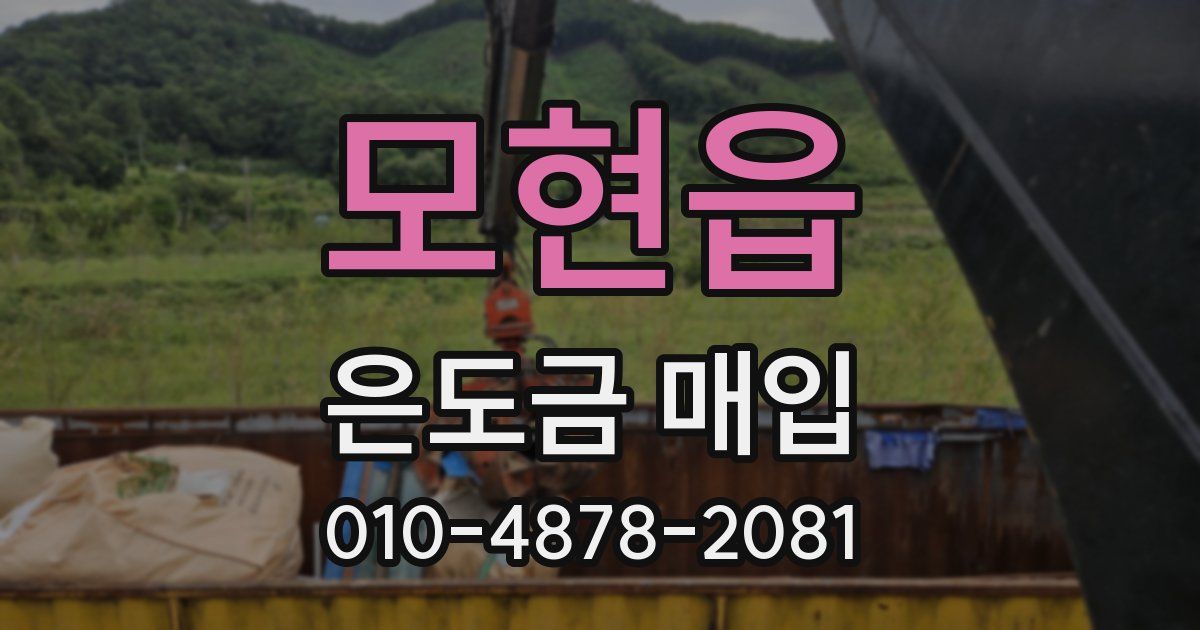 모현읍 은도금 매입