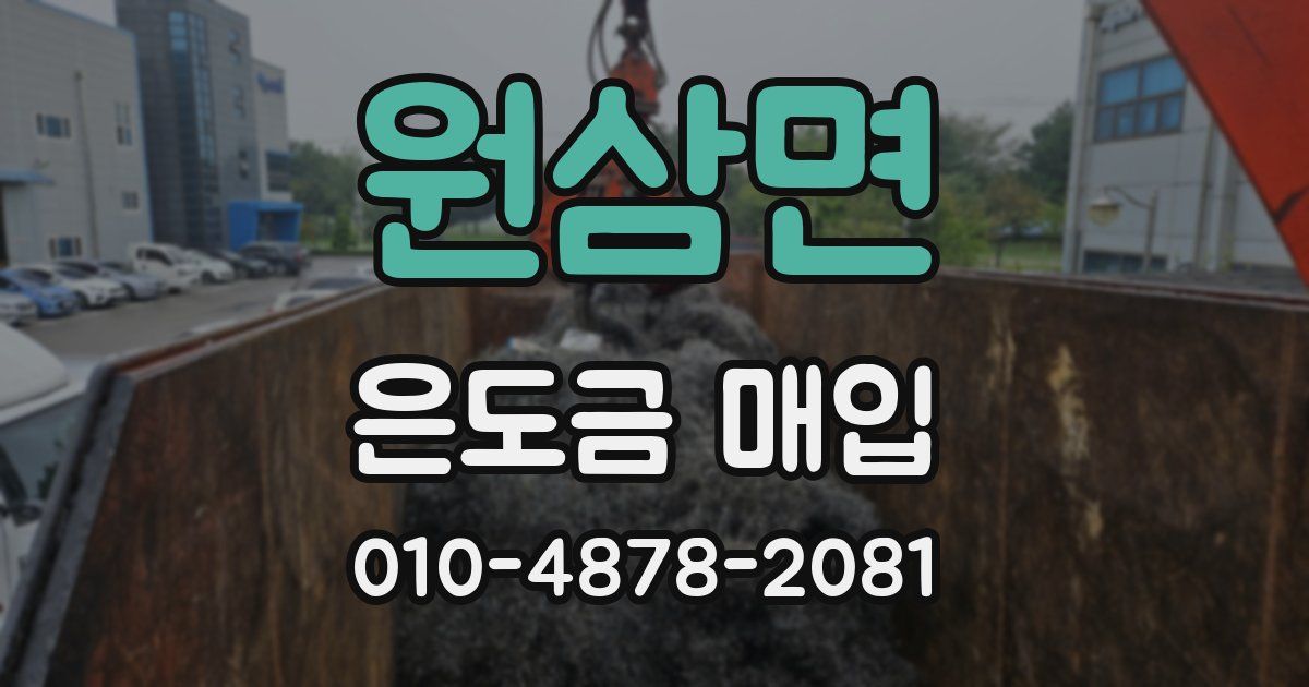 원삼면 은도금 매입