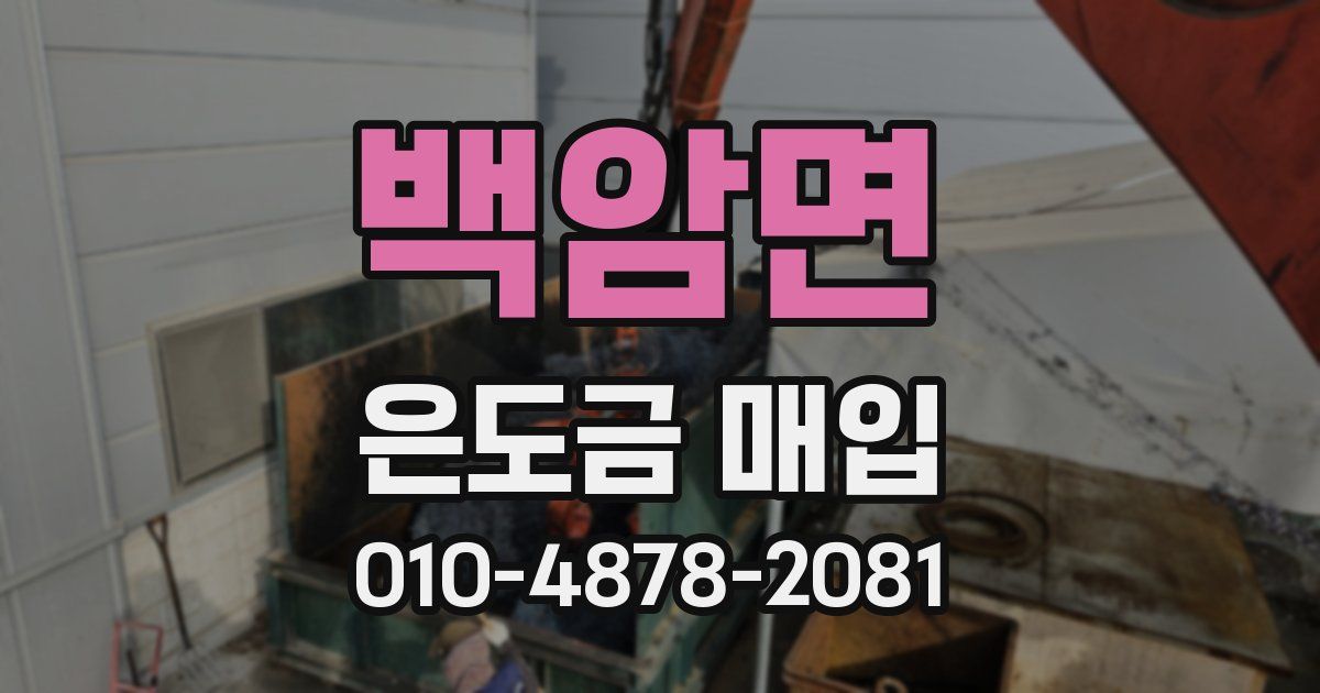 백암면 은도금 매입