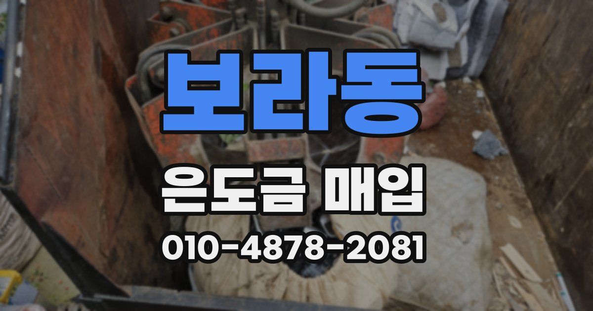 보라동 은도금 매입