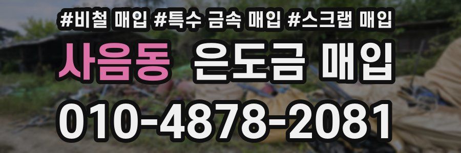 사음동 은도금 매입