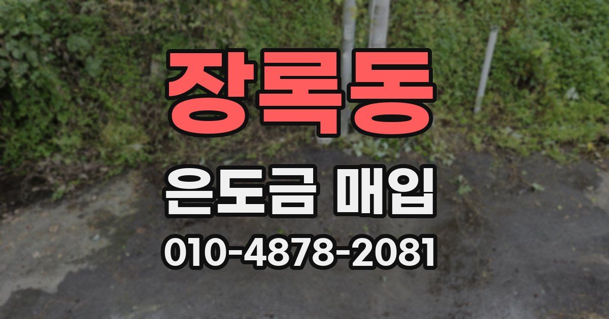 장록동 은도금 매입