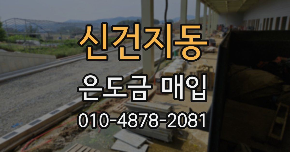 신건지동 은도금 매입