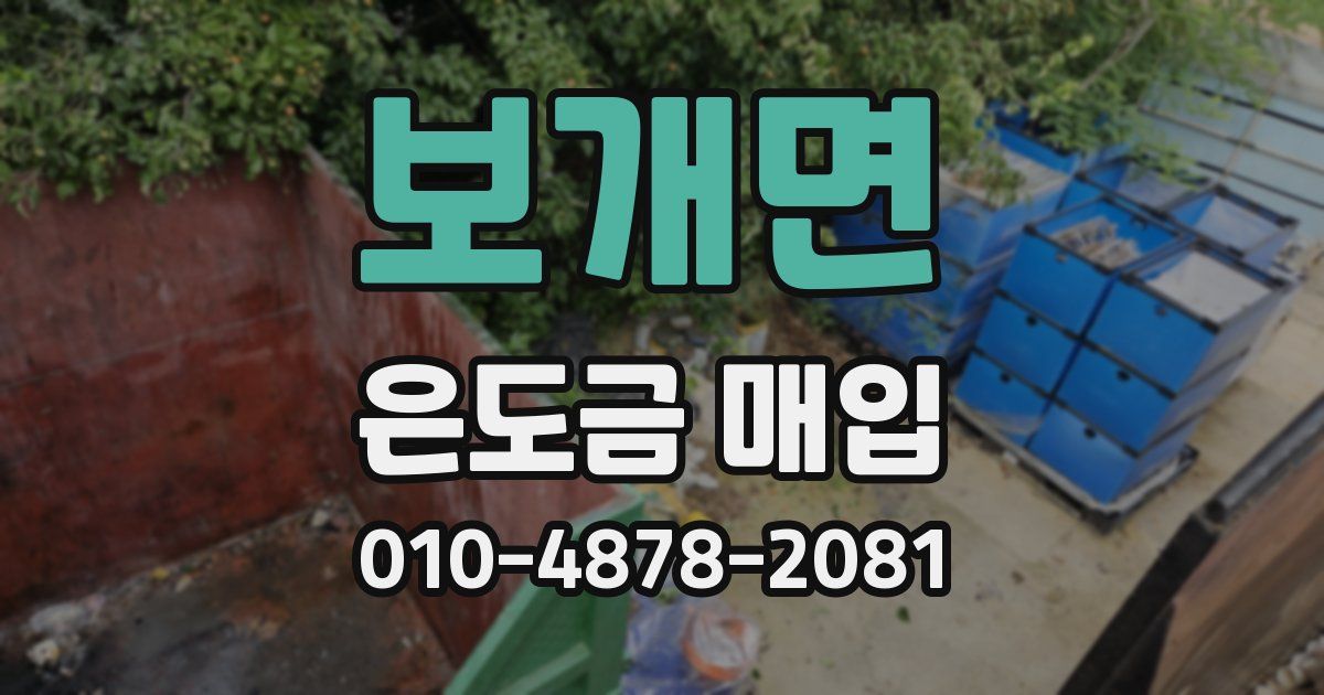 보개면 은도금 매입