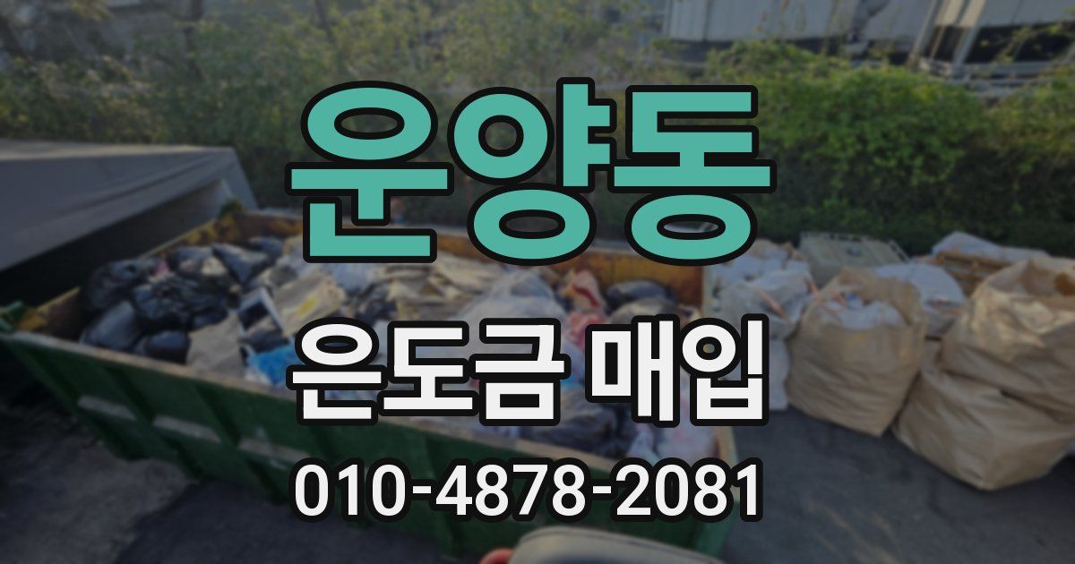 운양동 은도금 매입