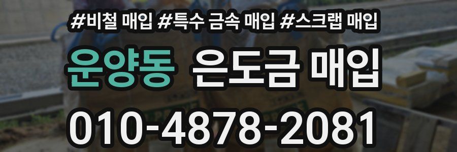 운양동 은도금 매입