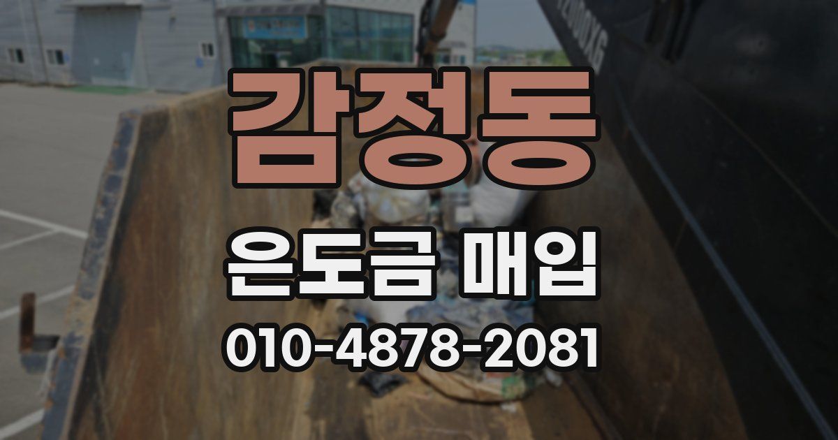 감정동 은도금 매입