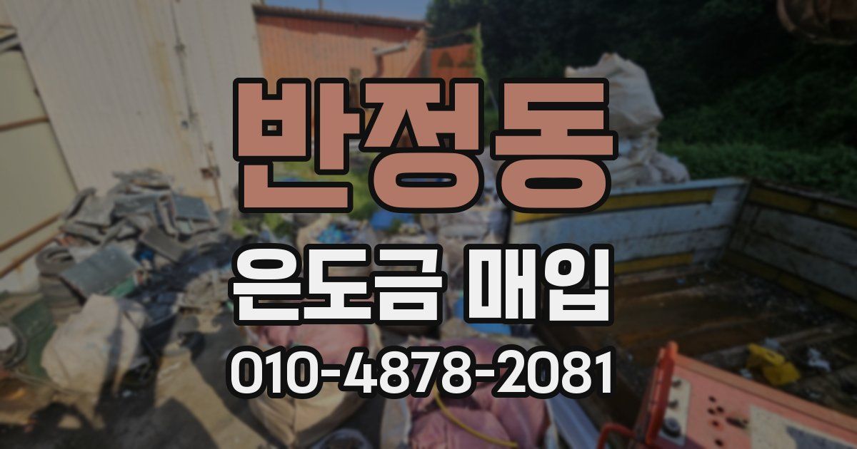 반정동 은도금 매입