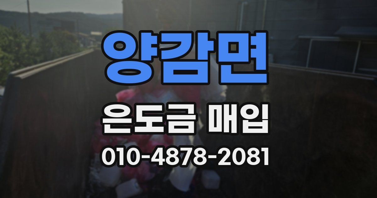 양감면 은도금 매입