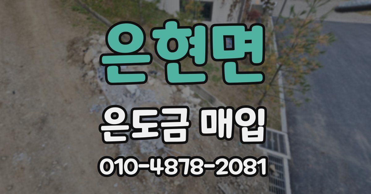 은현면 은도금 매입