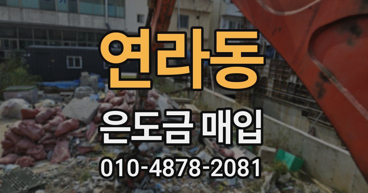 연라동 은도금 매입