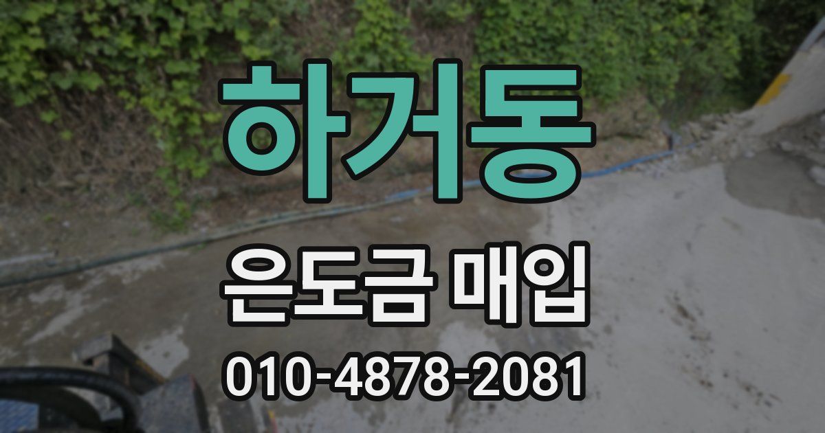 하거동 은도금 매입