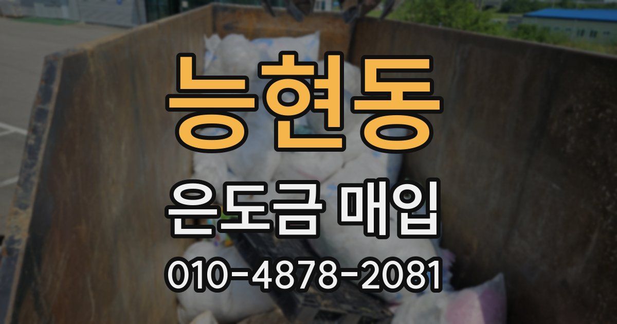 능현동 은도금 매입