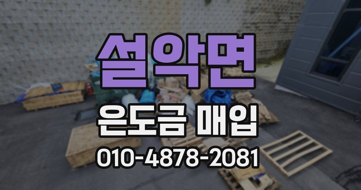 설악면 은도금 매입