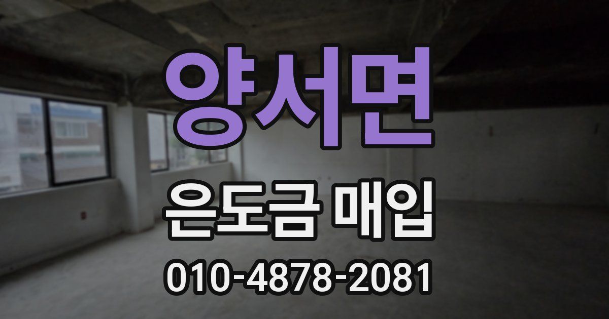 양서면 은도금 매입