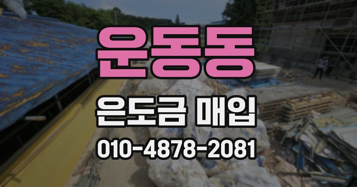 운동동 은도금 매입