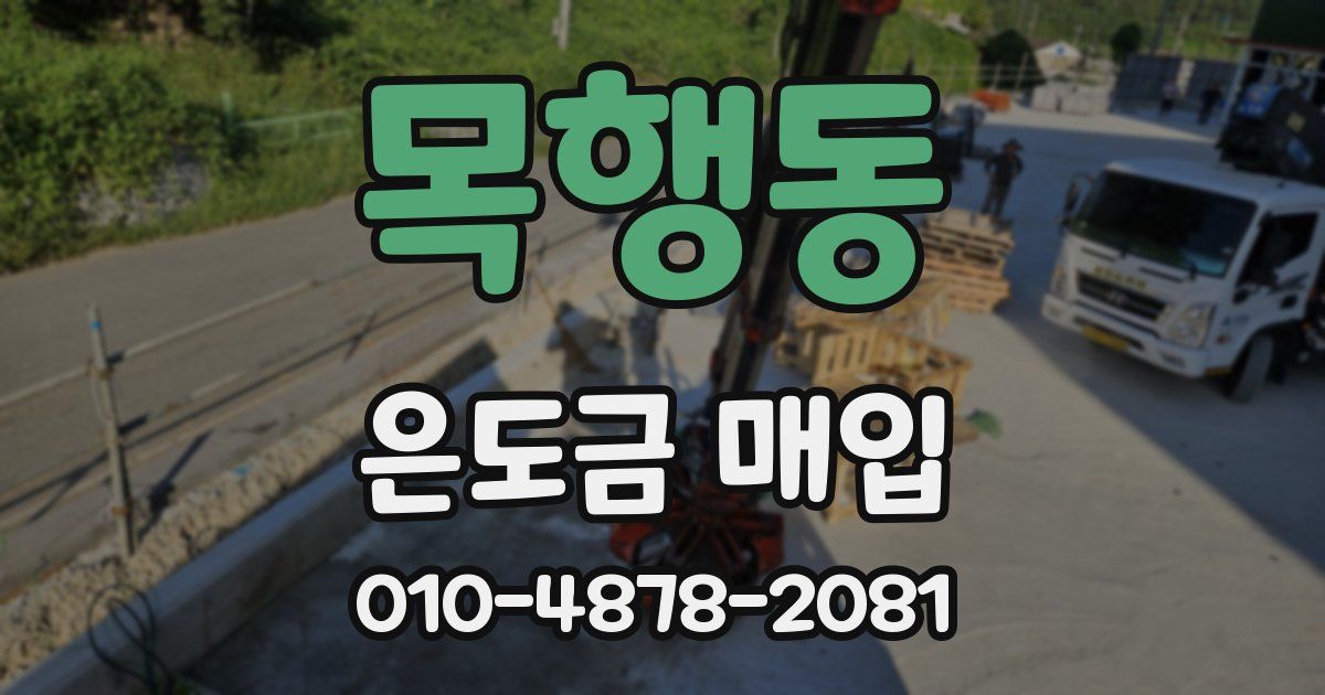 목행동 은도금 매입