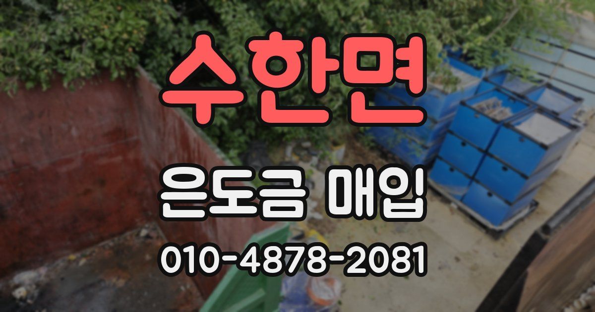 수한면 은도금 매입