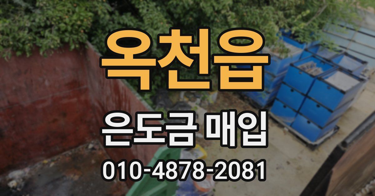 옥천읍 은도금 매입