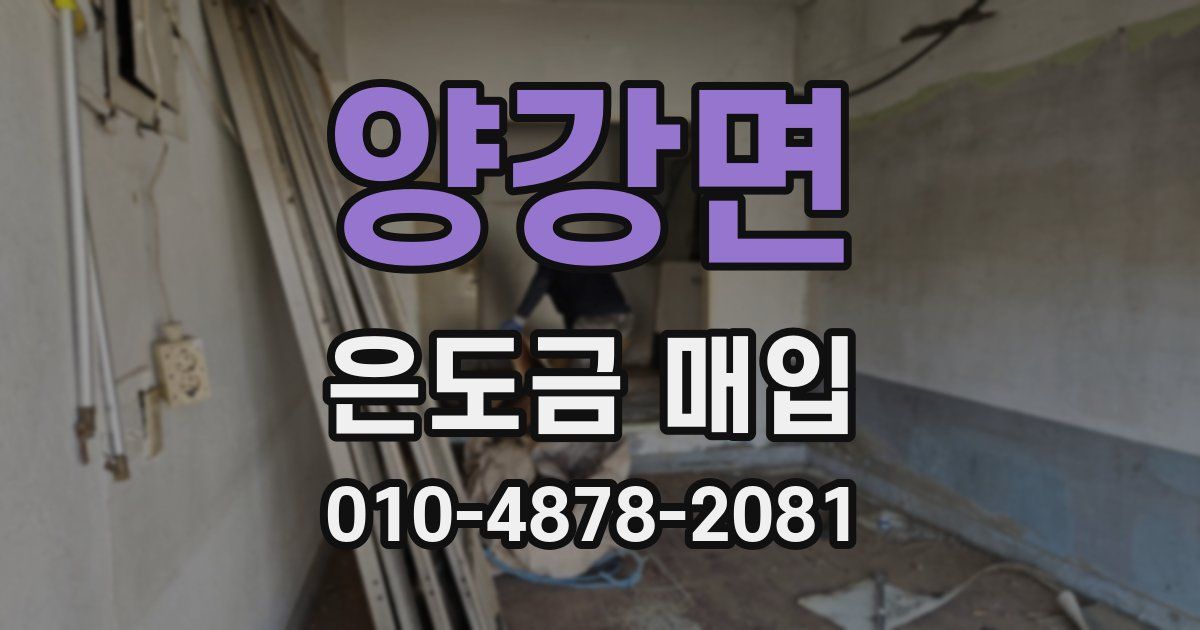 양강면 은도금 매입