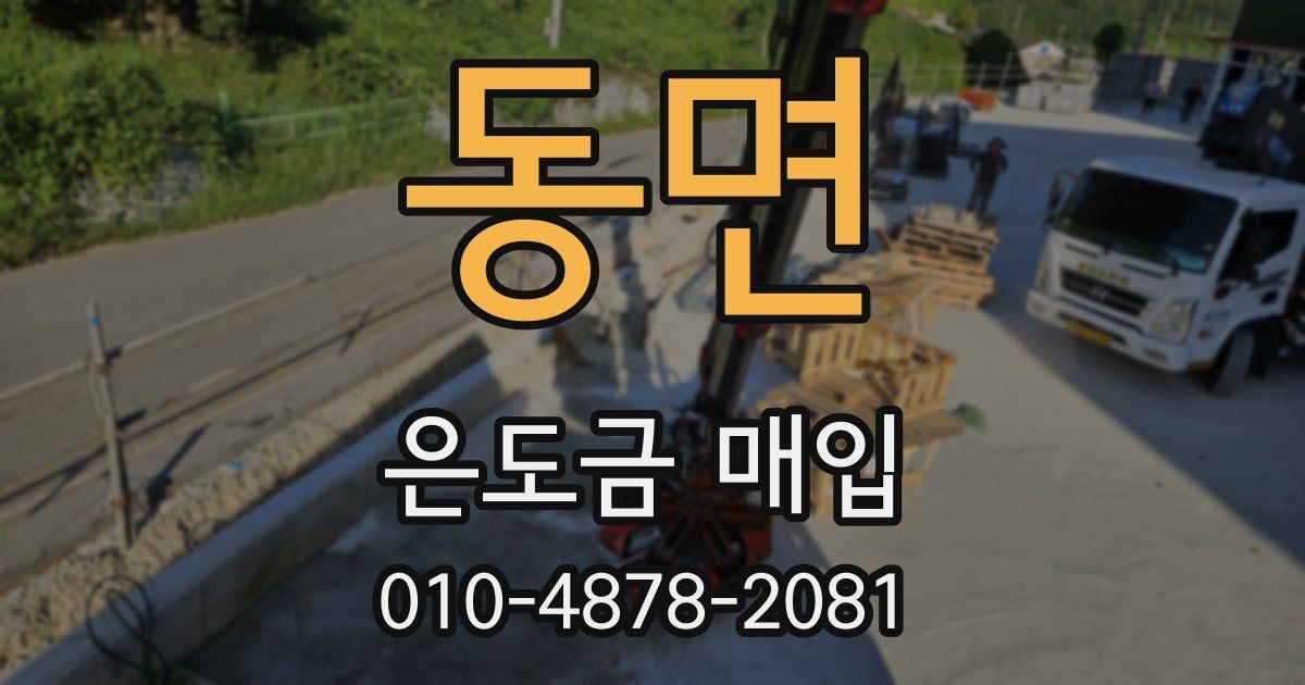 동면 은도금 매입