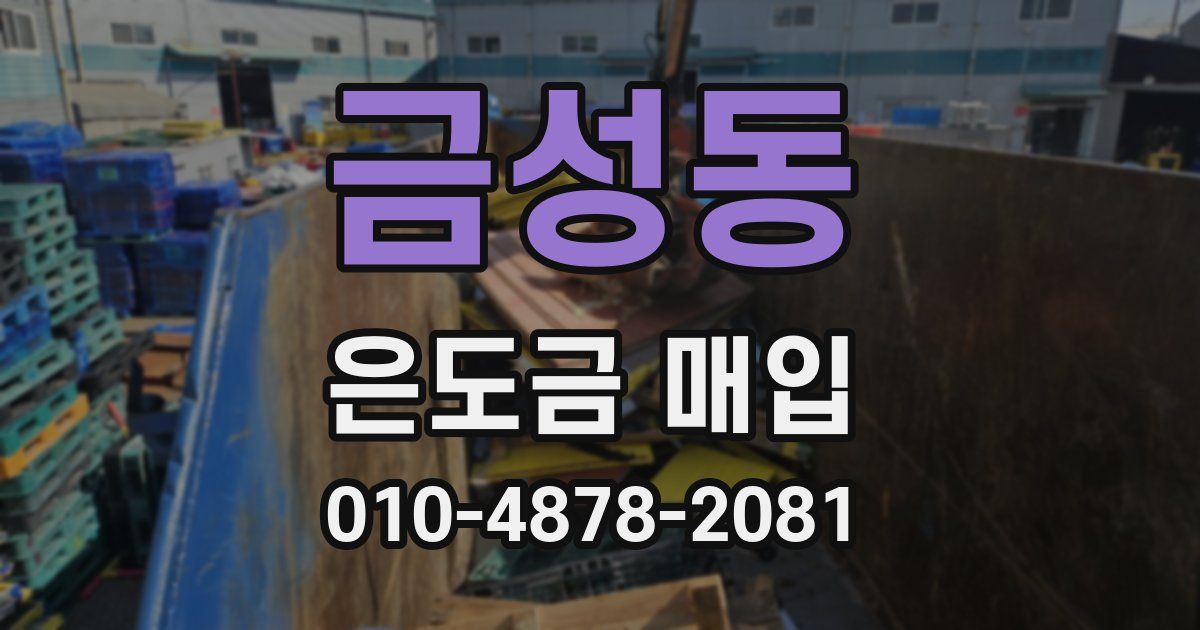 금성동 은도금 매입