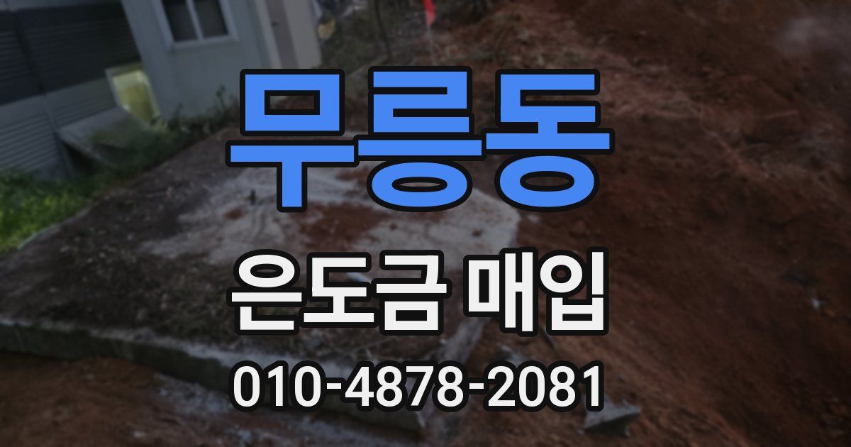 무릉동 은도금 매입