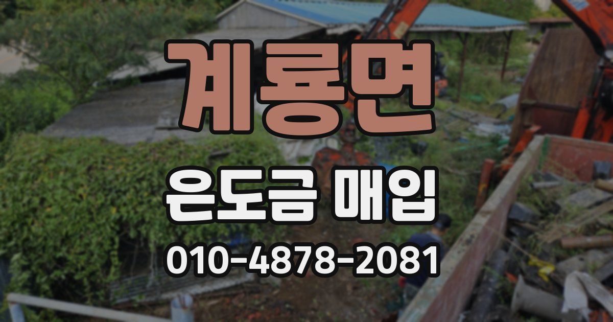 계룡면 은도금 매입
