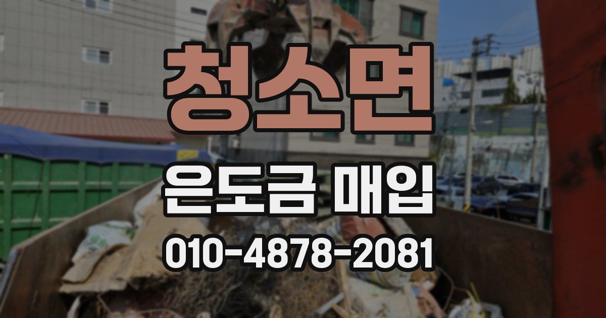 청소면 은도금 매입