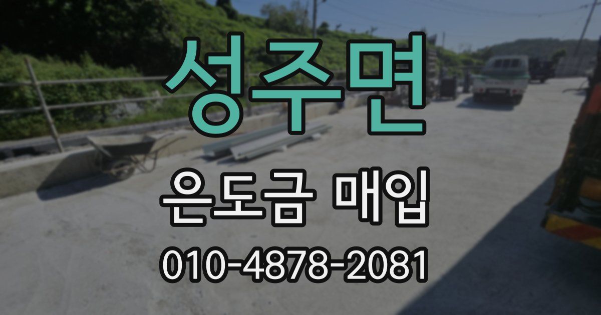 성주면 은도금 매입