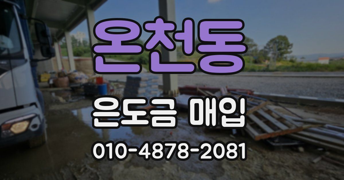 온천동 은도금 매입