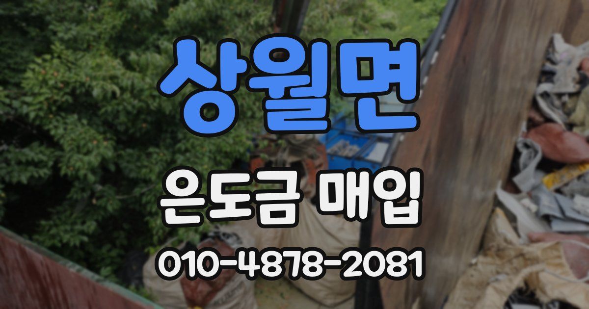 상월면 은도금 매입