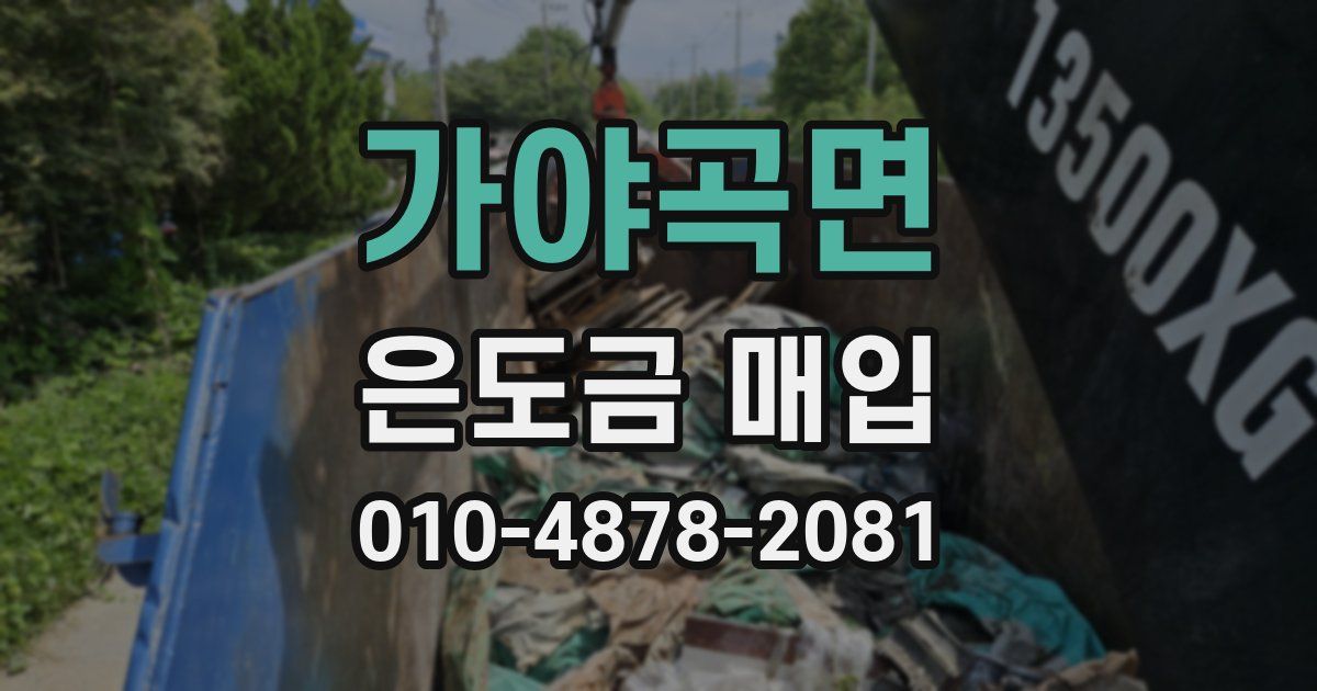 가야곡면 은도금 매입