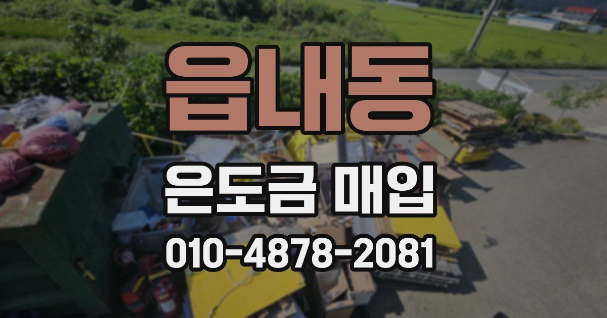 읍내동 은도금 매입